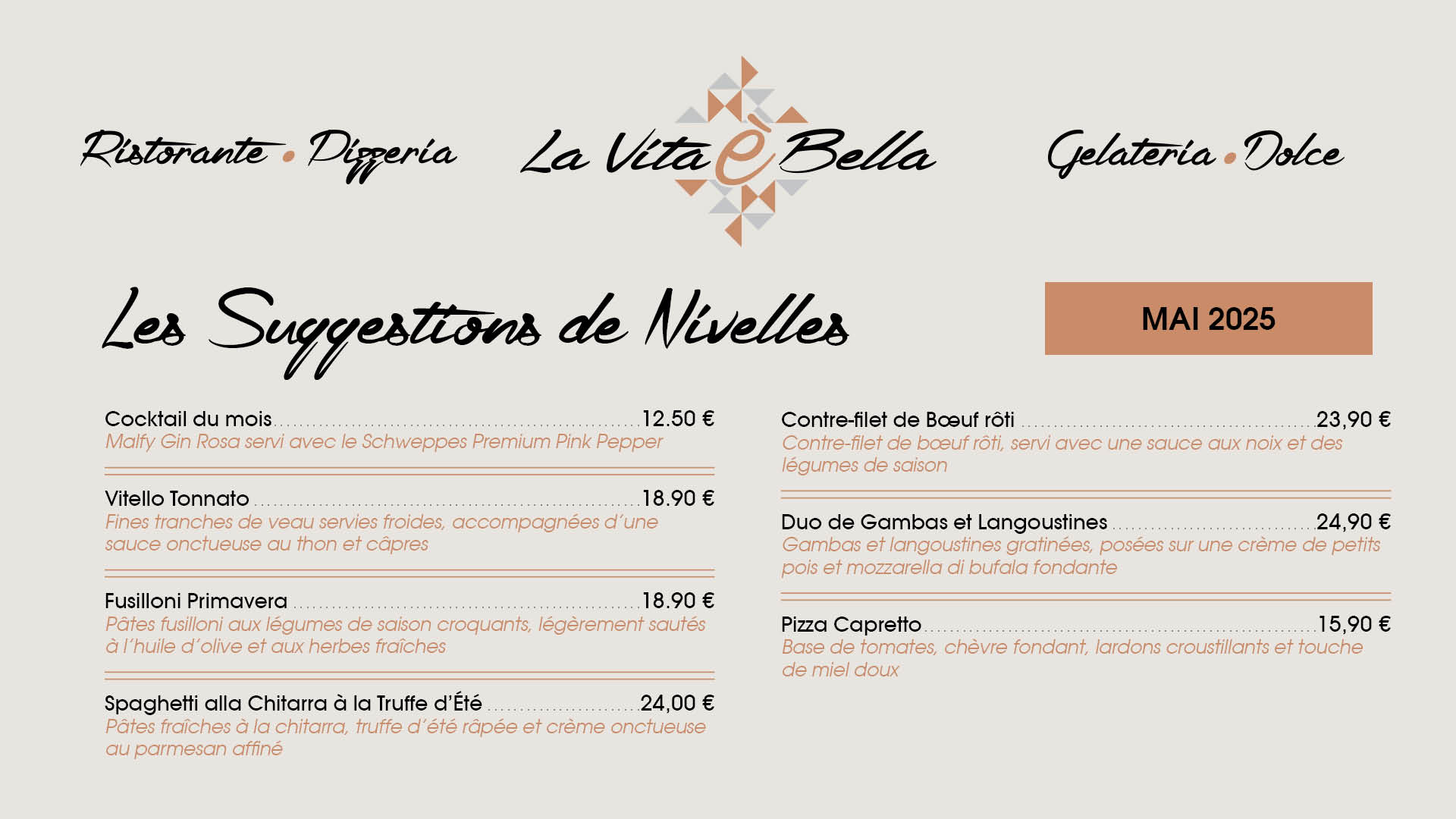 Suggestions Mai 2025 - Nivelles